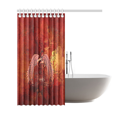 Music, clef and wings Shower Curtain 69"x72"