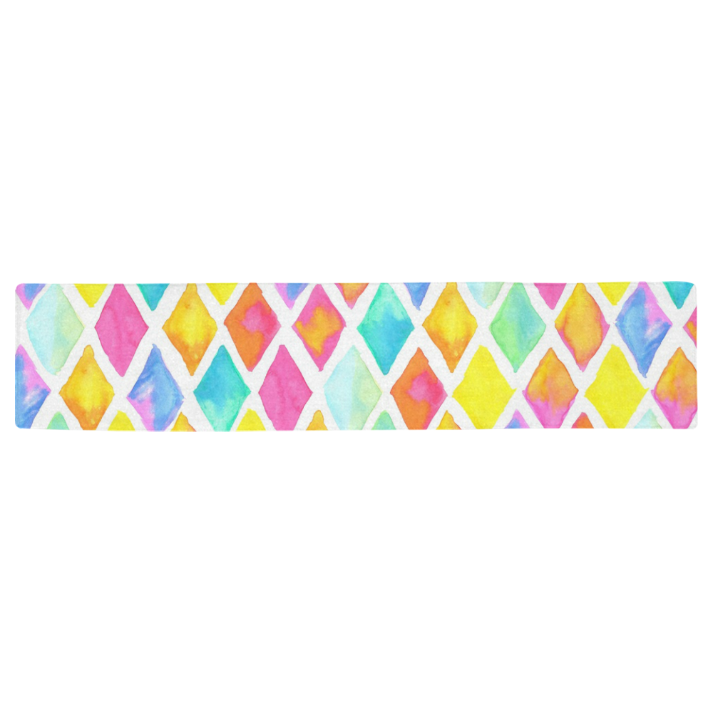 Watercolor patterns Table Runner 16x72 inch