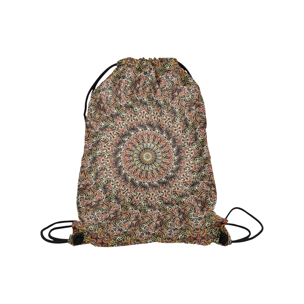 Batik Maharani #3A - Jera Nour Medium Drawstring Bag Model 1604 (Twin Sides) 13.8"(W) * 18.1"(H)