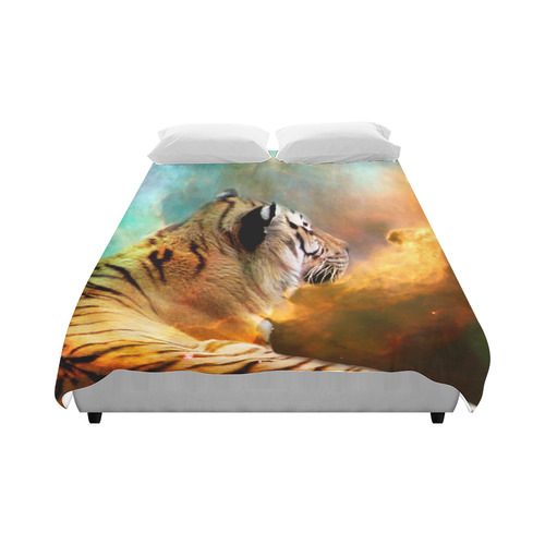Tiger and Nebula Duvet Cover 86"x70" ( All-over-print)