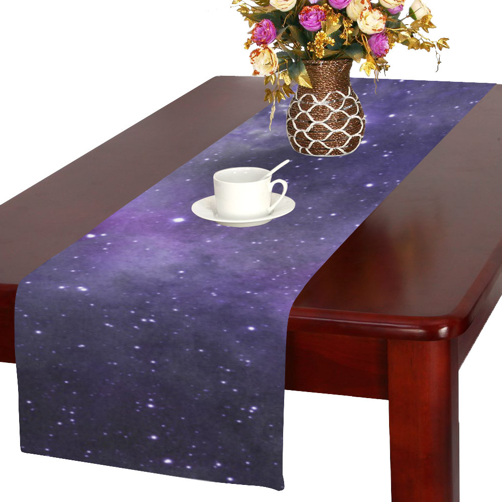 midnight stars watercolor Table Runner 16x72 inch