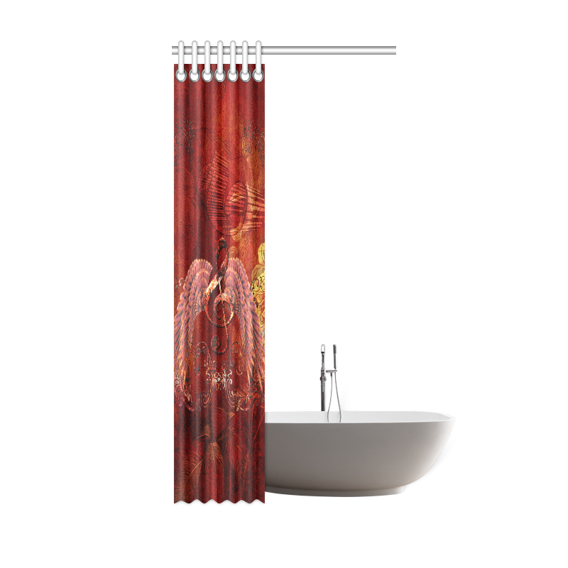 Music, clef and wings Shower Curtain 36"x72"