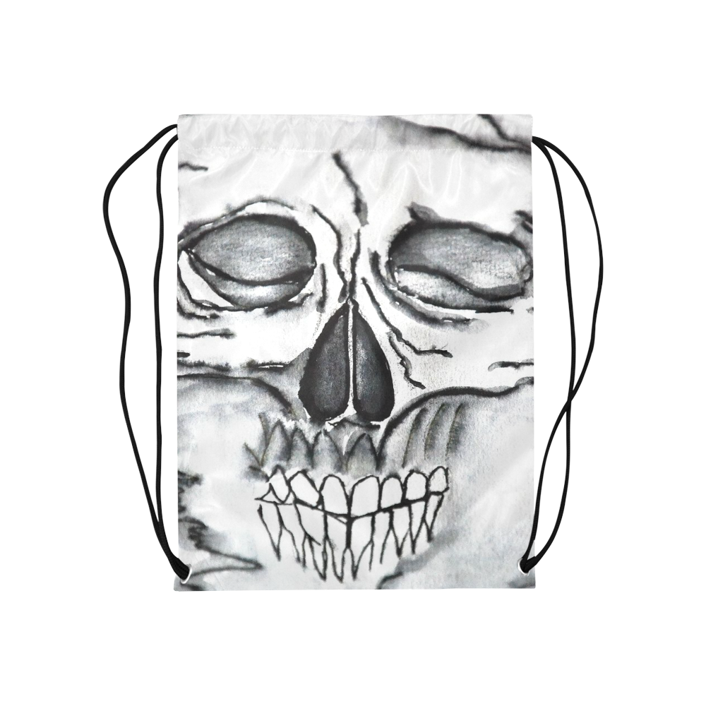 Skull Medium Drawstring Bag Model 1604 (Twin Sides) 13.8"(W) * 18.1"(H)