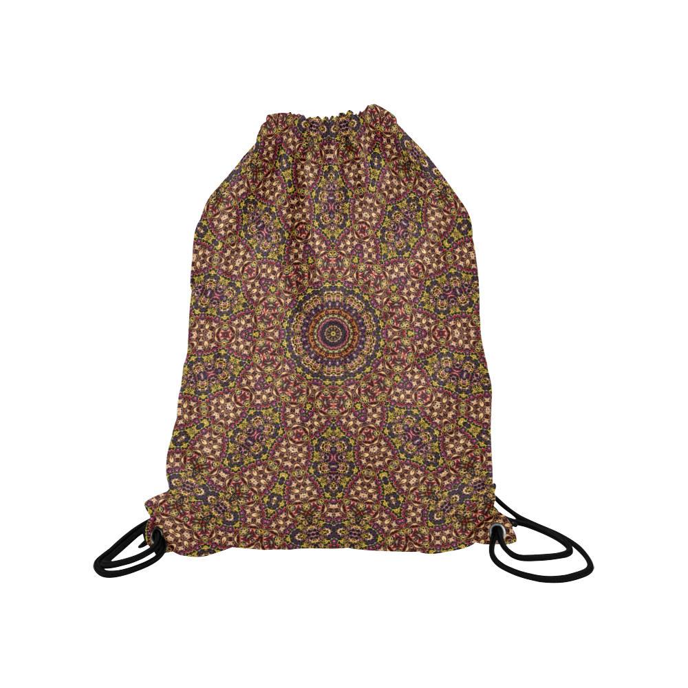 Batik Maharani #2B - Jera Nour Medium Drawstring Bag Model 1604 (Twin Sides) 13.8"(W) * 18.1"(H)