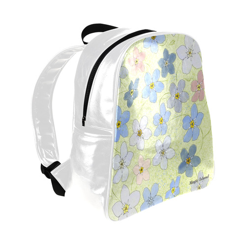 Forget Me Not. Inspired by the Magic Island of Gotland. Multi-Pockets Backpack (Model 1636)