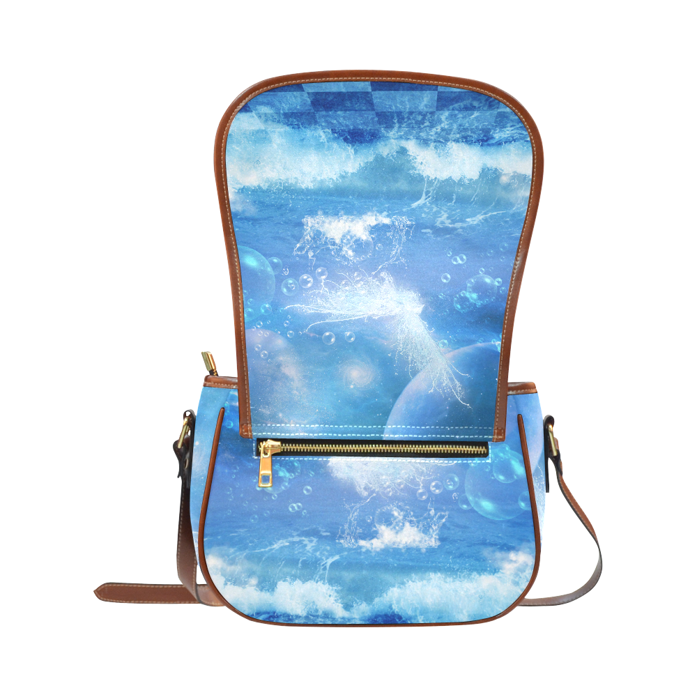 The water bird over the sea Saddle Bag/Small (Model 1649) Full Customization