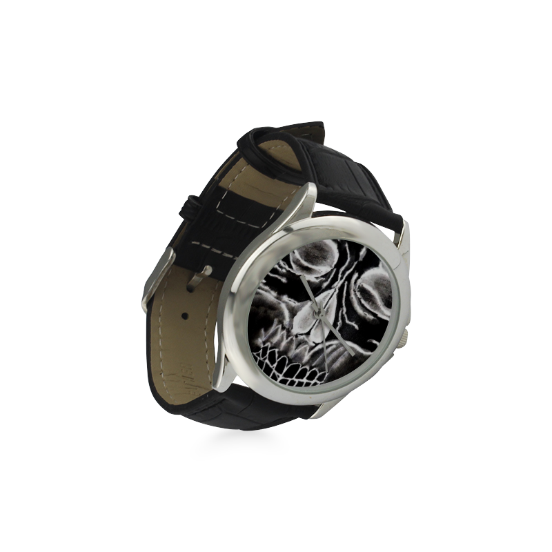 Skull Women's Classic Leather Strap Watch(Model 203)