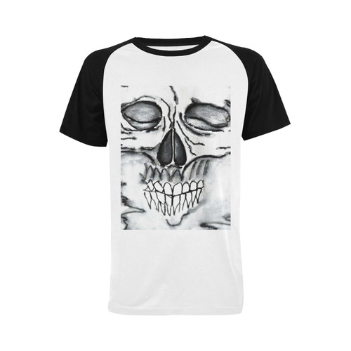 Skull Men's Raglan T-shirt Big Size (USA Size) (Model T11)