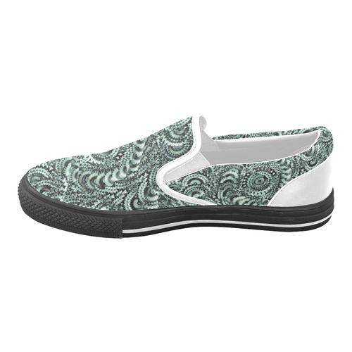 Batik Maharani #4B - Jera Nour Men's Unusual Slip-on Canvas Shoes (Model 019)