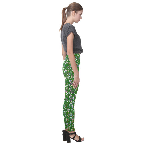 Poodle Leggings Dk Green Cassandra Women's Leggings (Model L01)