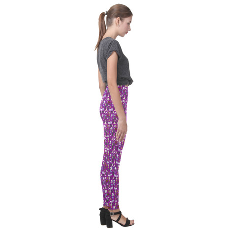 Poodle Leggings Purple Cassandra Women's Leggings (Model L01)