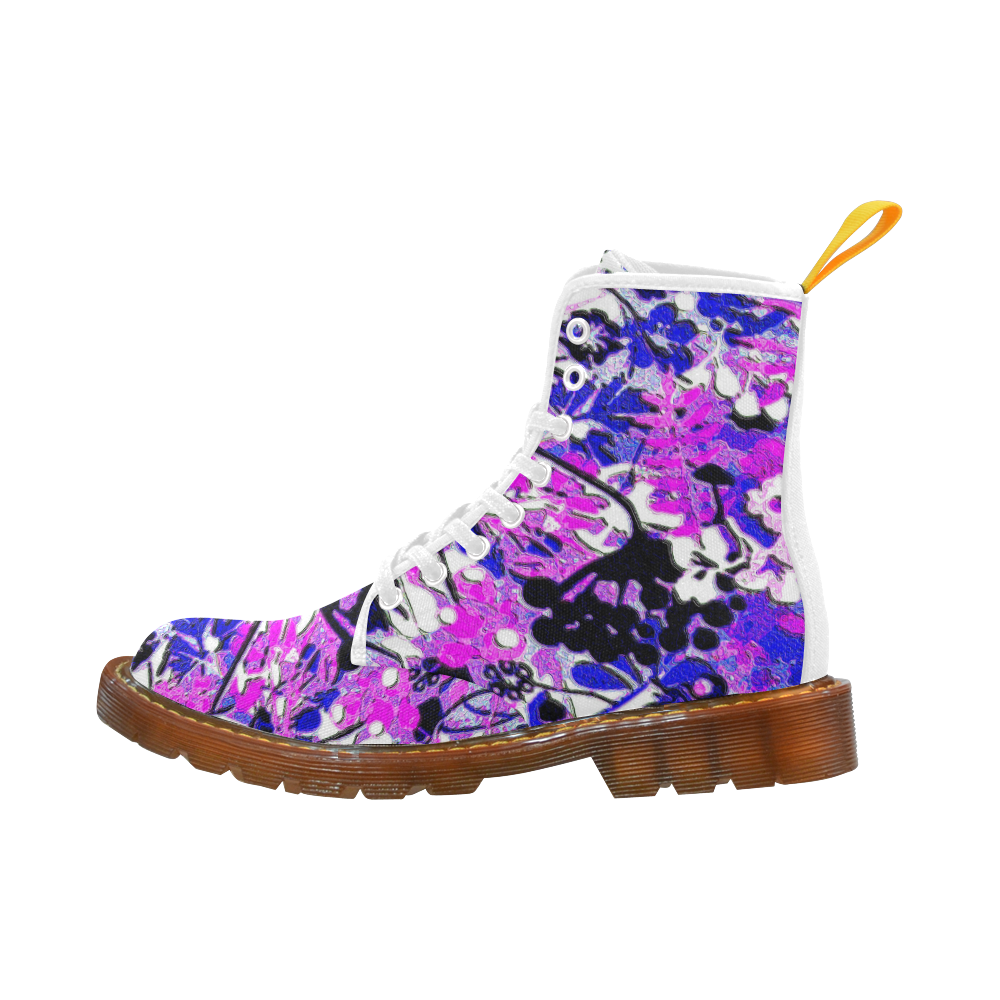 retro floral abstact Martin Boots For Men Model 1203H