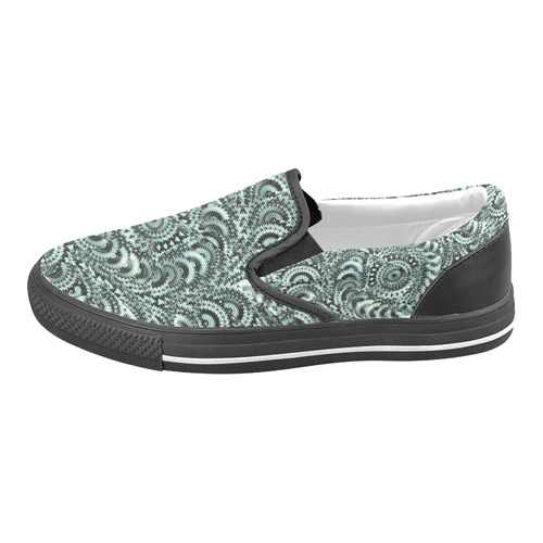 Batik Maharani #4B - Jera Nour Women's Unusual Slip-on Canvas Shoes (Model 019)