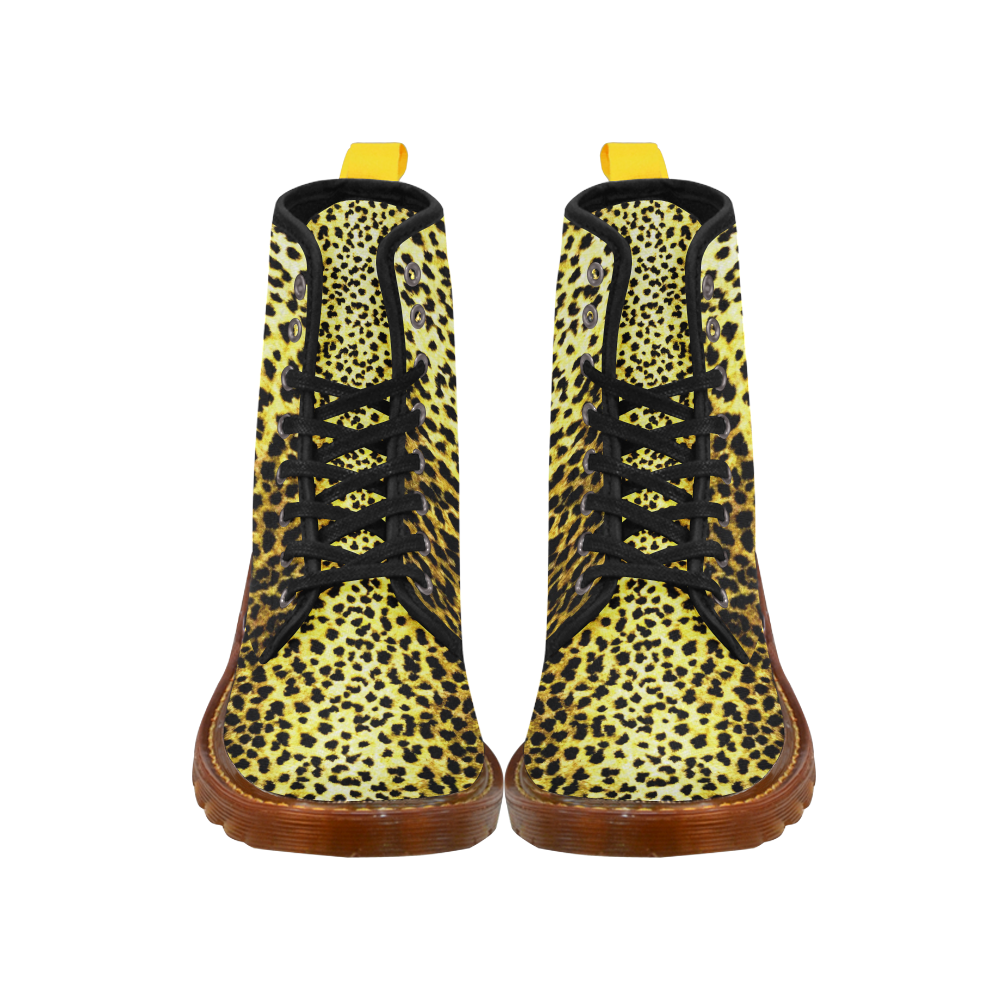 Leopard Wallpaper Print Martin Boots For Men Model 1203H