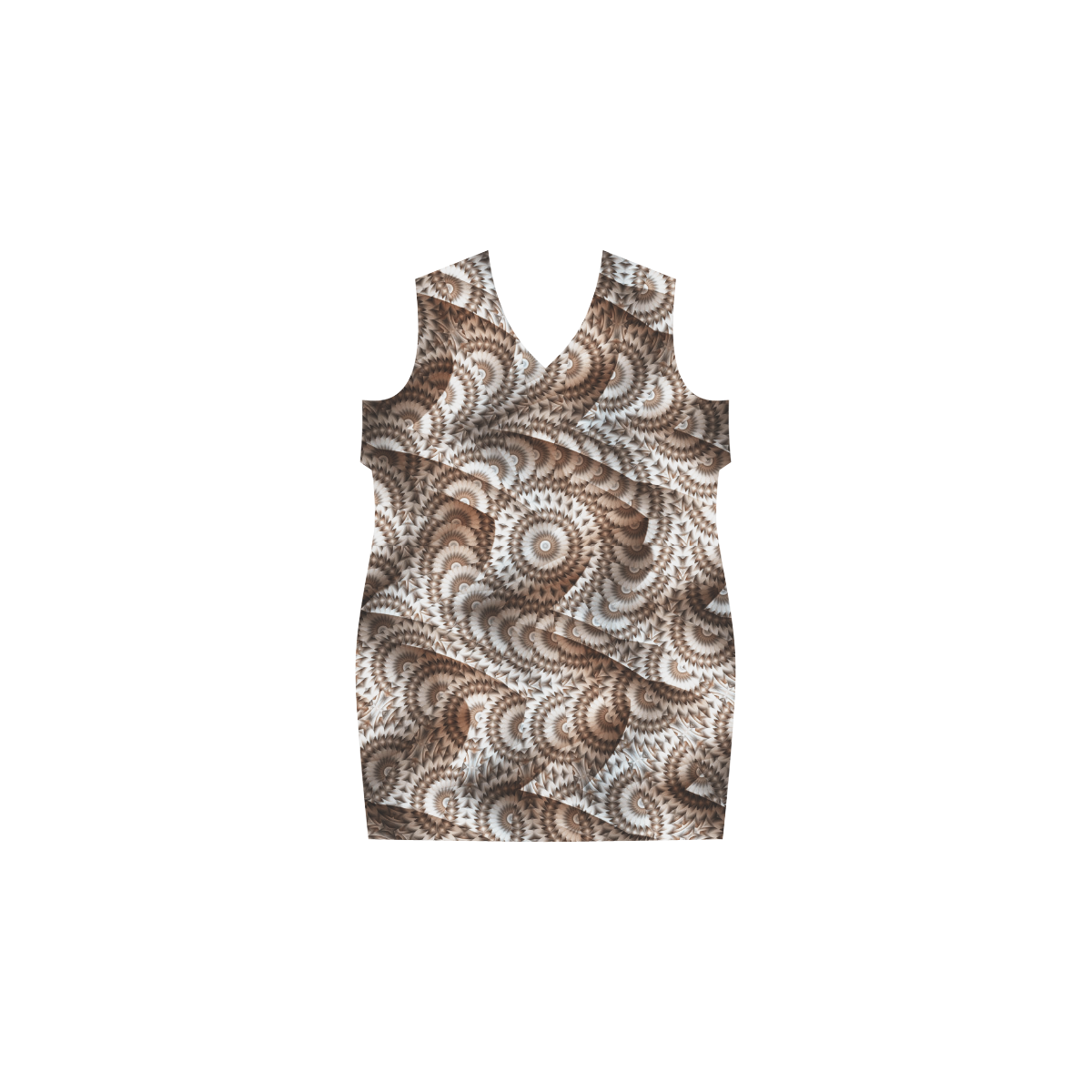 Batik Maharani #4A - Jera Nour Phoebe Sleeveless V-Neck Dress (Model D09)