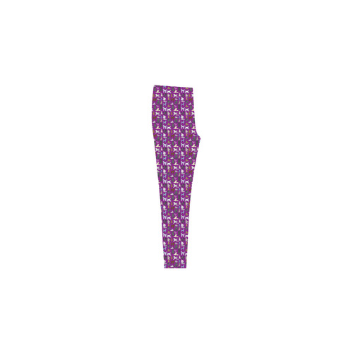 Poodle Leggings Purple Cassandra Women's Leggings (Model L01)