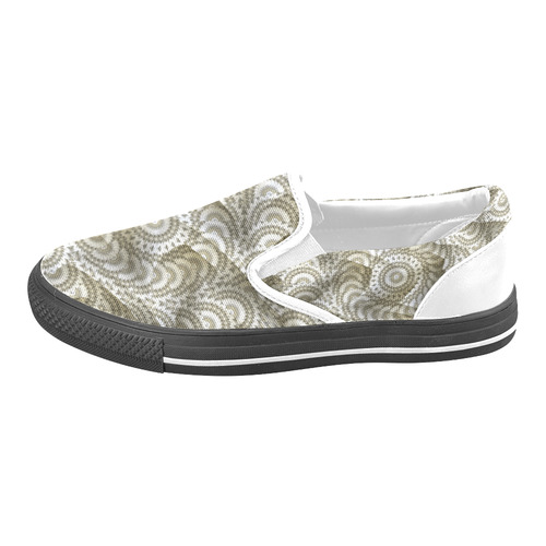 Batik Maharani #4A - Jera Nour Women's Unusual Slip-on Canvas Shoes (Model 019)