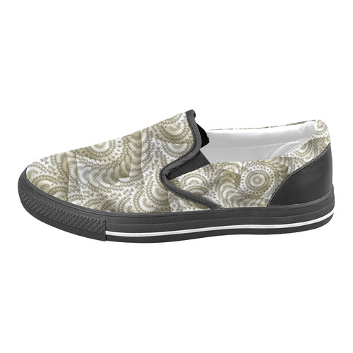 Batik Maharani #4A - Jera Nour Men's Unusual Slip-on Canvas Shoes (Model 019)