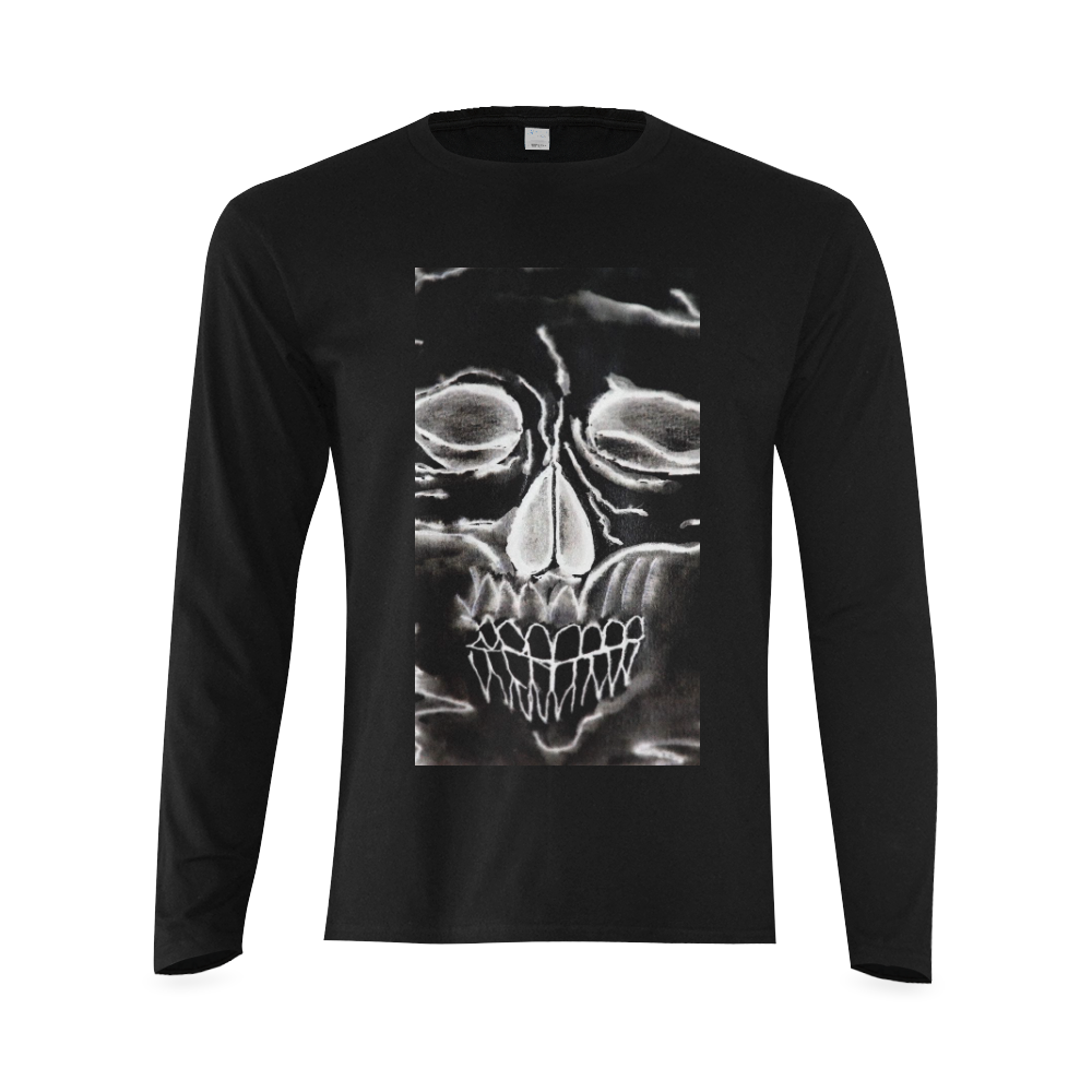 Skull Sunny Men's T-shirt (long-sleeve) (Model T08)