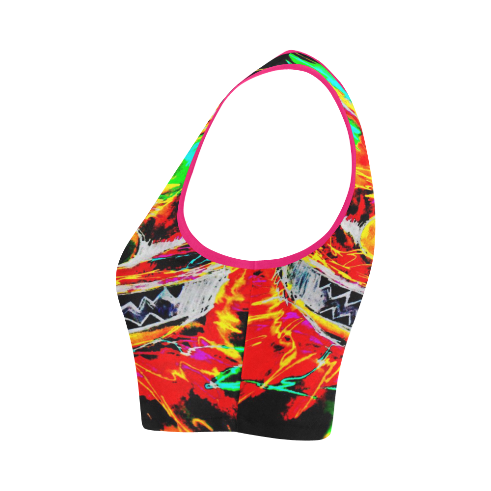 Katze Women's Crop Top (Model T42)