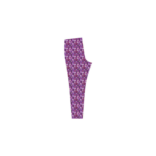 Poodle Leggings Purple Cassandra Women's Leggings (Model L01)