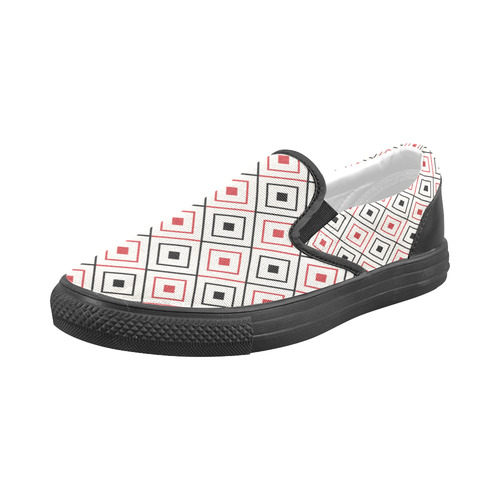 Square Poker Men's Slip-on Canvas Shoes (Model 019)