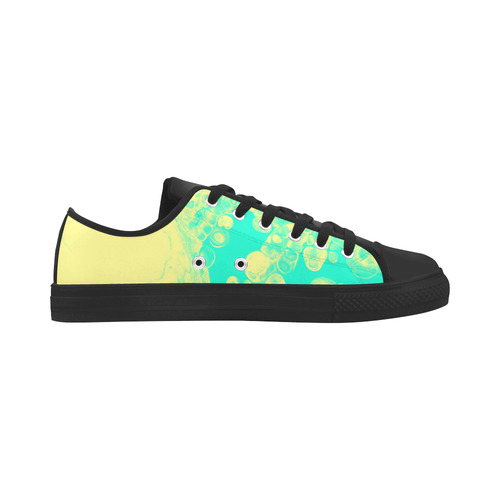 Effect marble green & yellow Aquila Microfiber Leather Women's Shoes (Model 031)