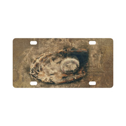 Abstract Vintage Baseball Classic License Plate