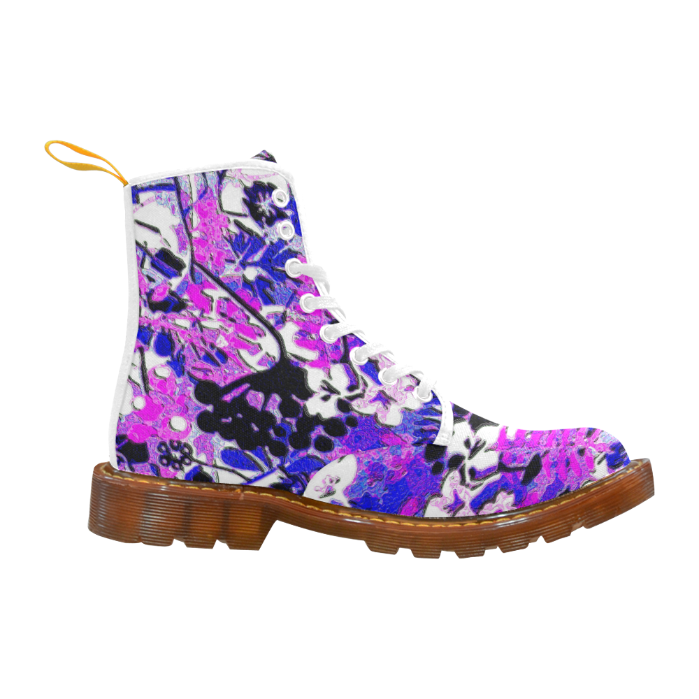 retro floral abstact Martin Boots For Men Model 1203H