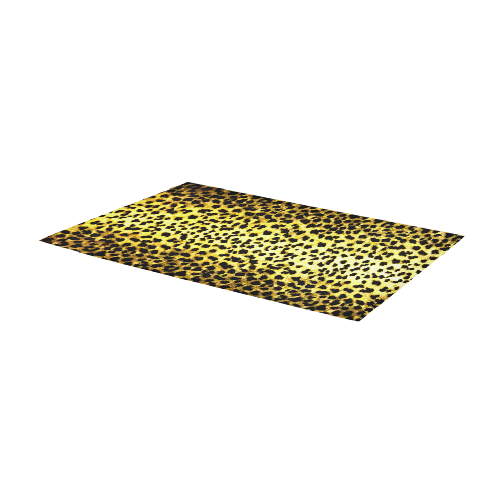 Leopard Wallpaper Print Area Rug 7'x3'3''