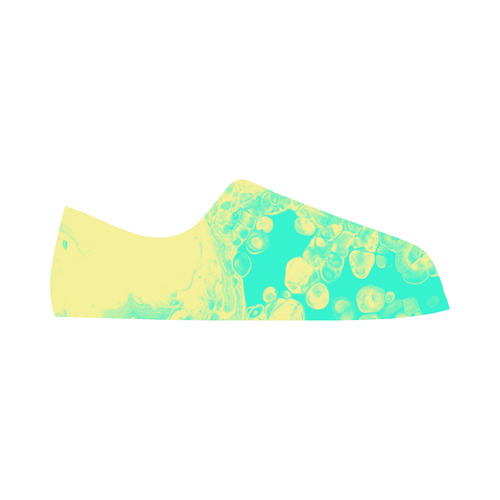 Effect marble green & yellow Aquila Microfiber Leather Women's Shoes (Model 031)
