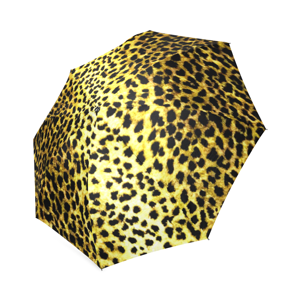Leopard Wallpaper Print Foldable Umbrella (Model U01)