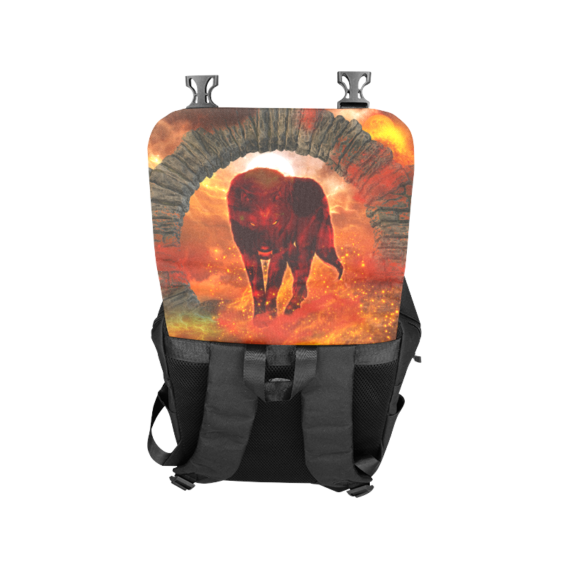 Awesome wolf in the night Casual Shoulders Backpack (Model 1623)