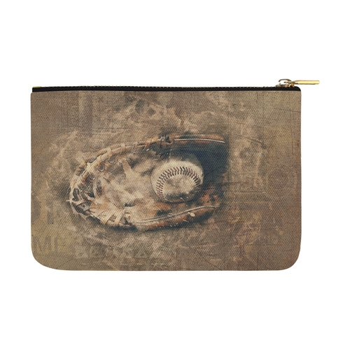 Abstract Vintage Baseball Carry-All Pouch 12.5''x8.5''