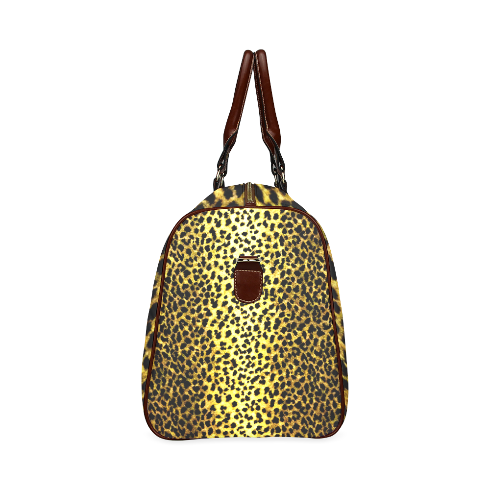 Leopard Wallpaper Print Waterproof Travel Bag/Small (Model 1639)