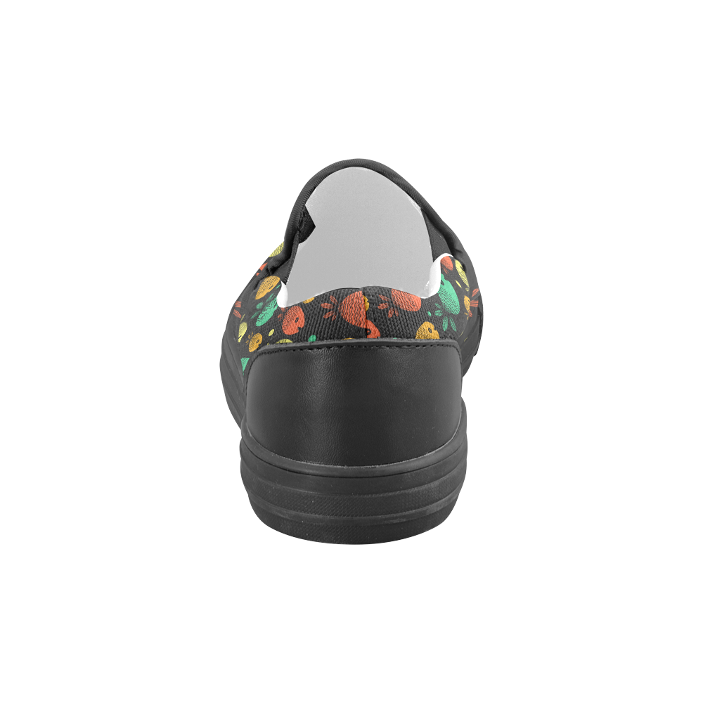 Happy Fish Men's Slip-on Canvas Shoes (Model 019)