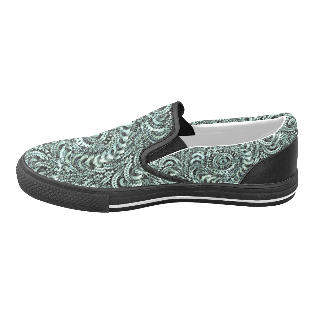 Batik Maharani #4B - Jera Nour Women's Unusual Slip-on Canvas Shoes (Model 019)