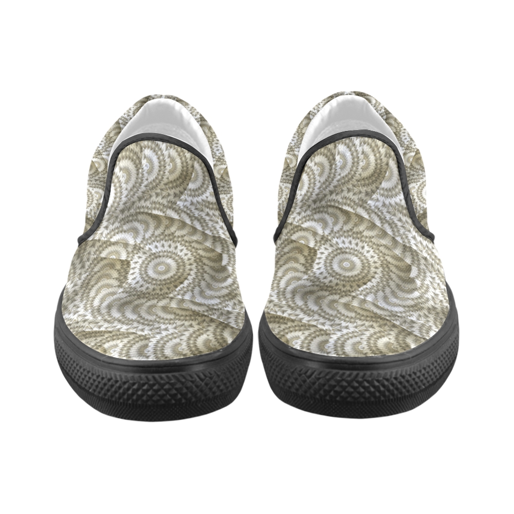 Batik Maharani #4A - Jera Nour Slip-on Canvas Shoes for Men/Large Size (Model 019)