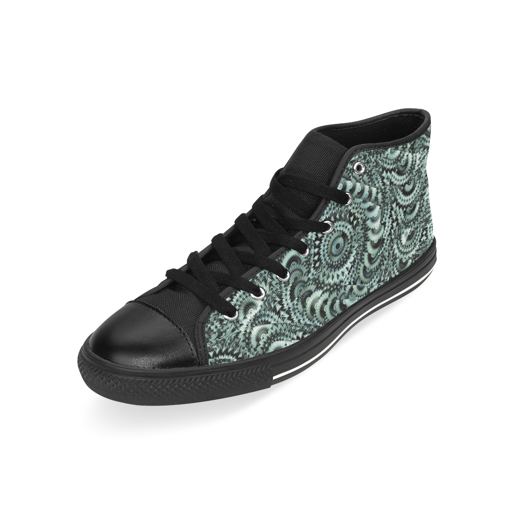 Batik Maharani #4B - Jera Nour High Top Canvas Women's Shoes/Large Size (Model 017)
