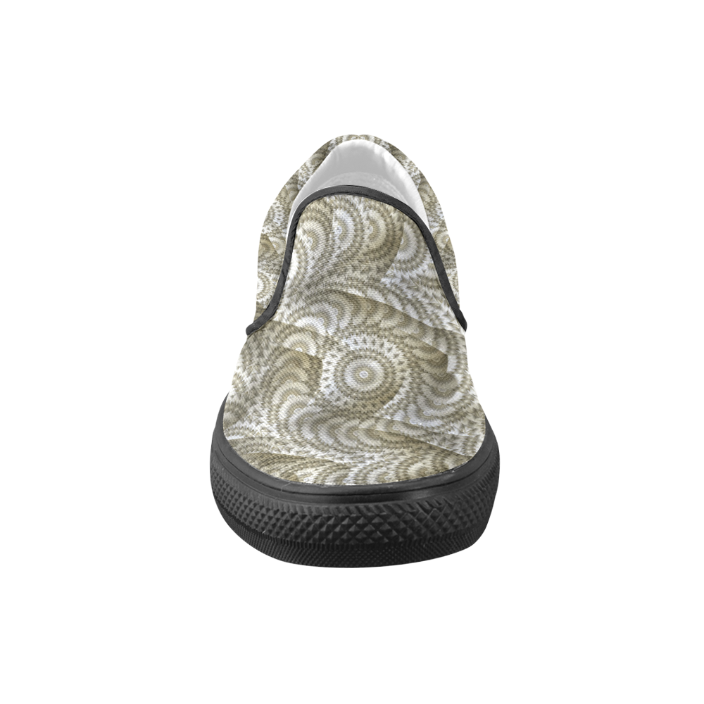 Batik Maharani #4A - Jera Nour Men's Unusual Slip-on Canvas Shoes (Model 019)