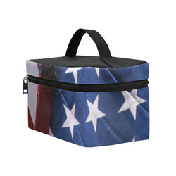 US Flag Waving by Martina Webster Cosmetic Bag/Large (Model 1658)