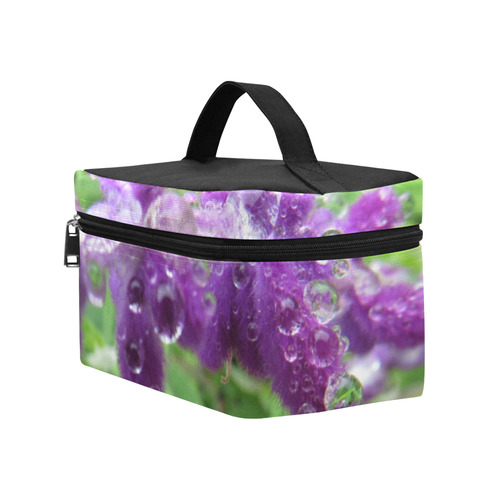 Dew drops on Purple by Martina Webster Cosmetic Bag/Large (Model 1658)