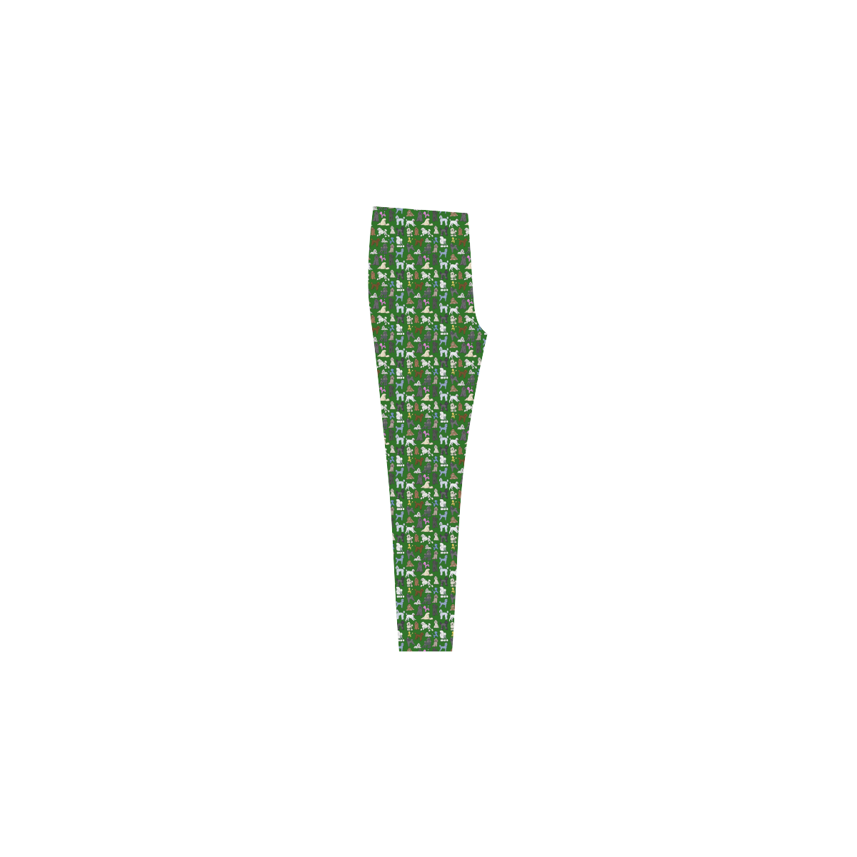 Poodle Leggings Dk Green Cassandra Women's Leggings (Model L01)