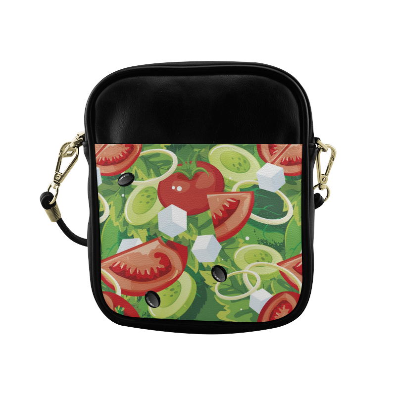 Fruits and Vegetables Food Pattern Sling Bag (Model 1627)