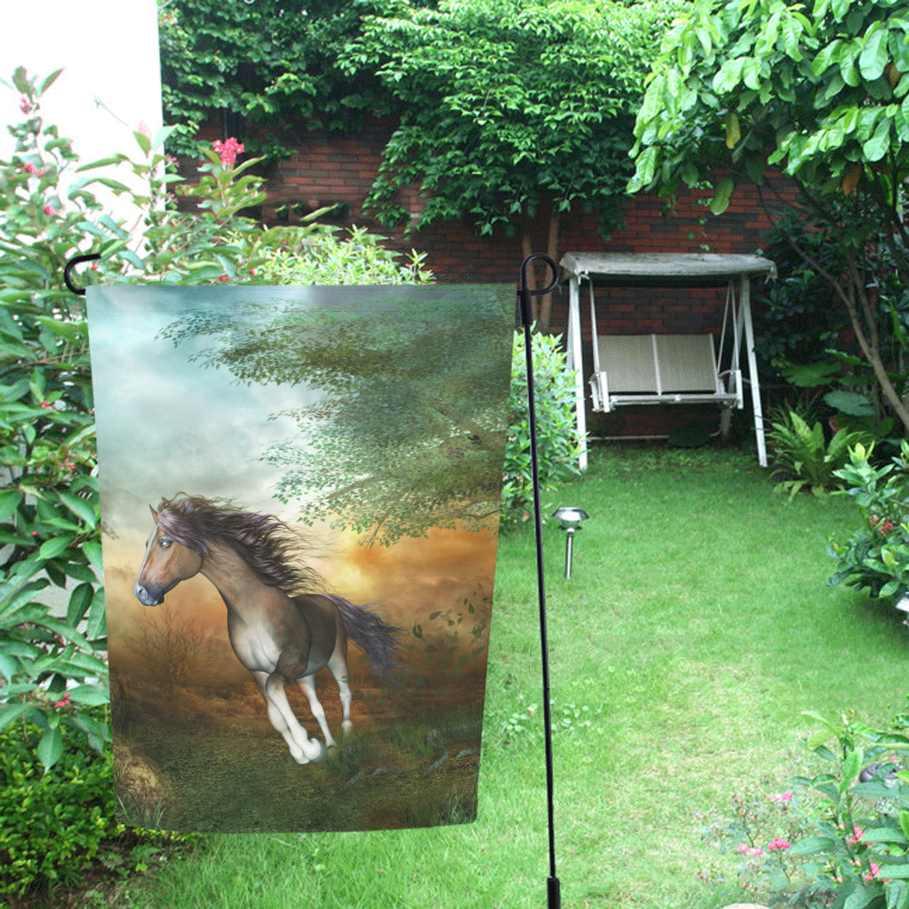 Wonderful running horse Garden Flag 12‘’x18‘’（Without Flagpole）