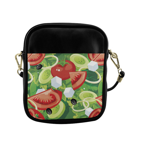 Fruits and Vegetables Food Pattern Sling Bag (Model 1627)