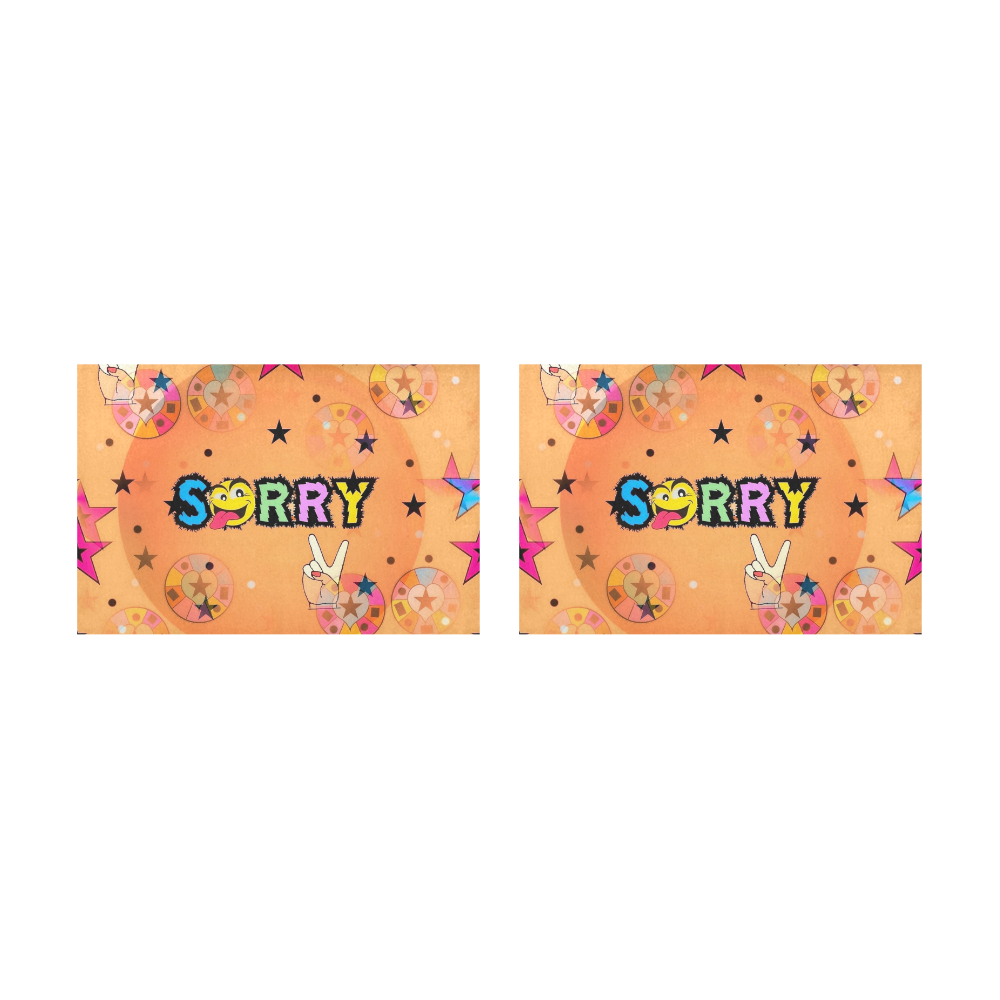 Sorry by Popart Lover Placemat 12’’ x 18’’ (Set of 2)