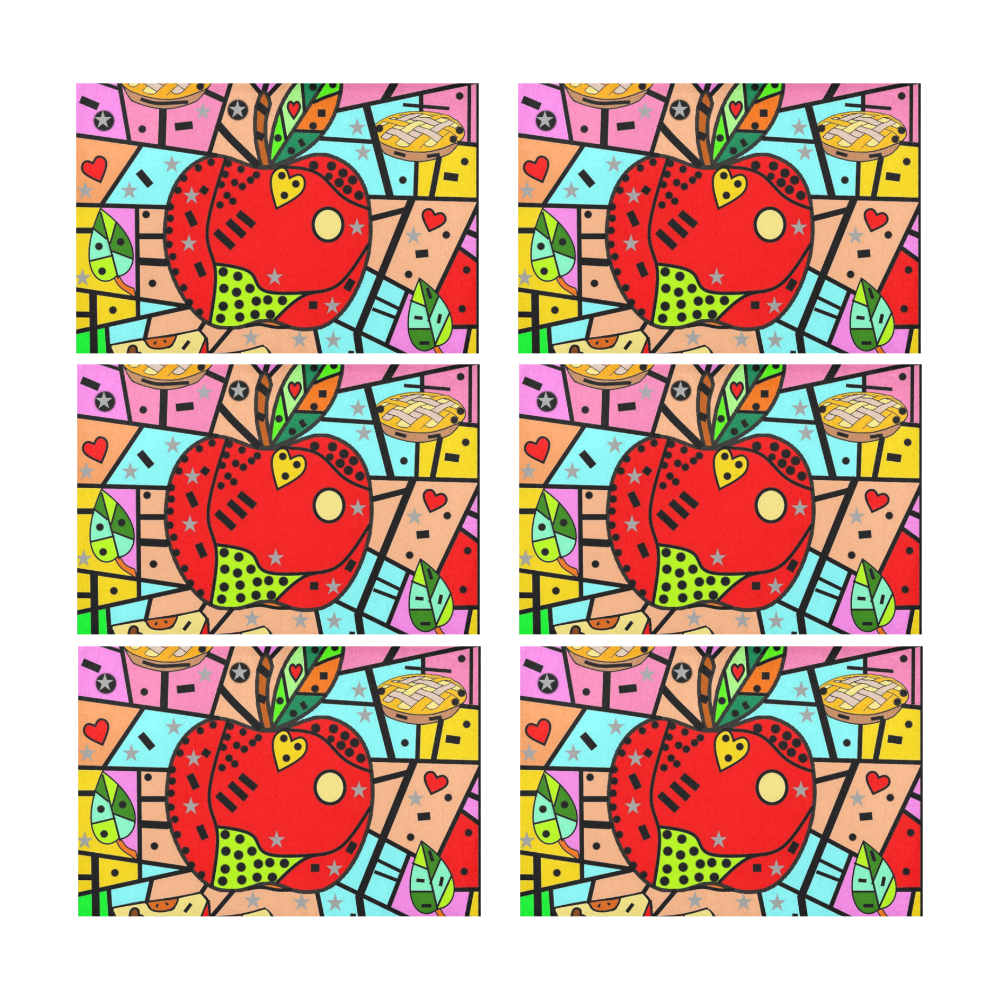 Apple by Nico Bielow Placemat 12’’ x 18’’ (Set of 6)