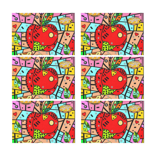 Apple by Nico Bielow Placemat 12’’ x 18’’ (Set of 6)