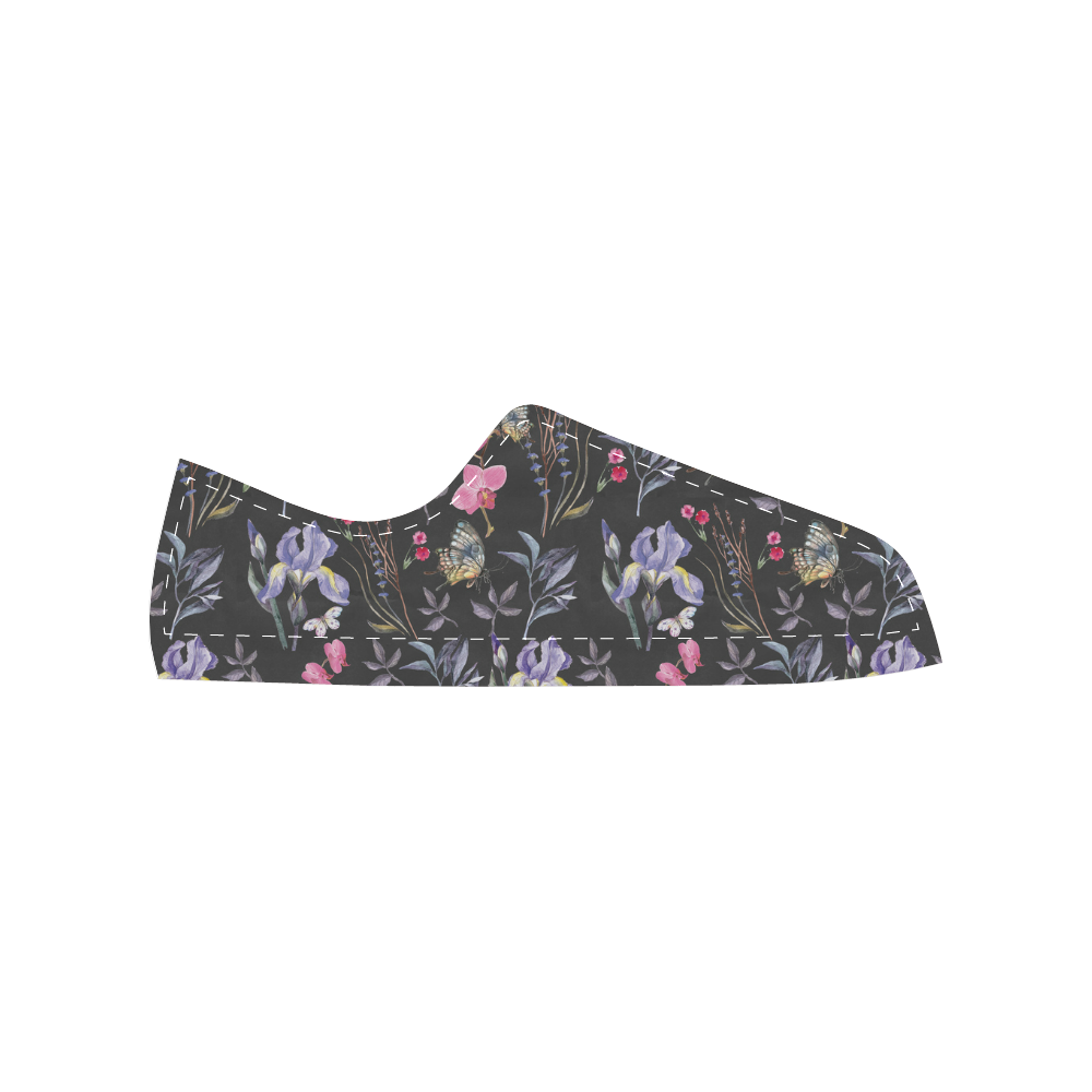 Wildflowers I Canvas Women's Shoes/Large Size (Model 018)